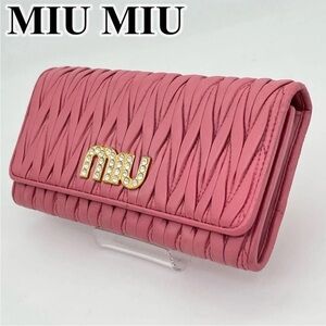 Miu Miu Pink Quilted Wallet